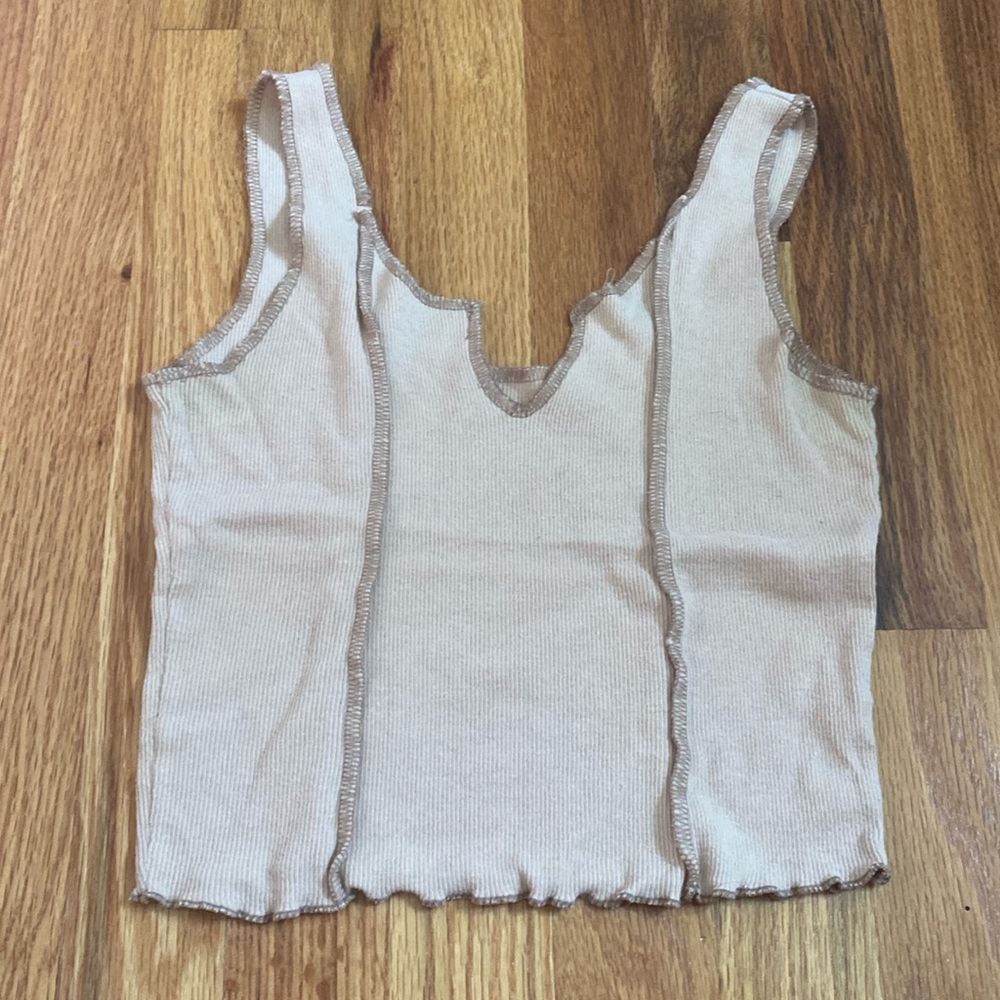 Pacsun Brown Notched Tank Top